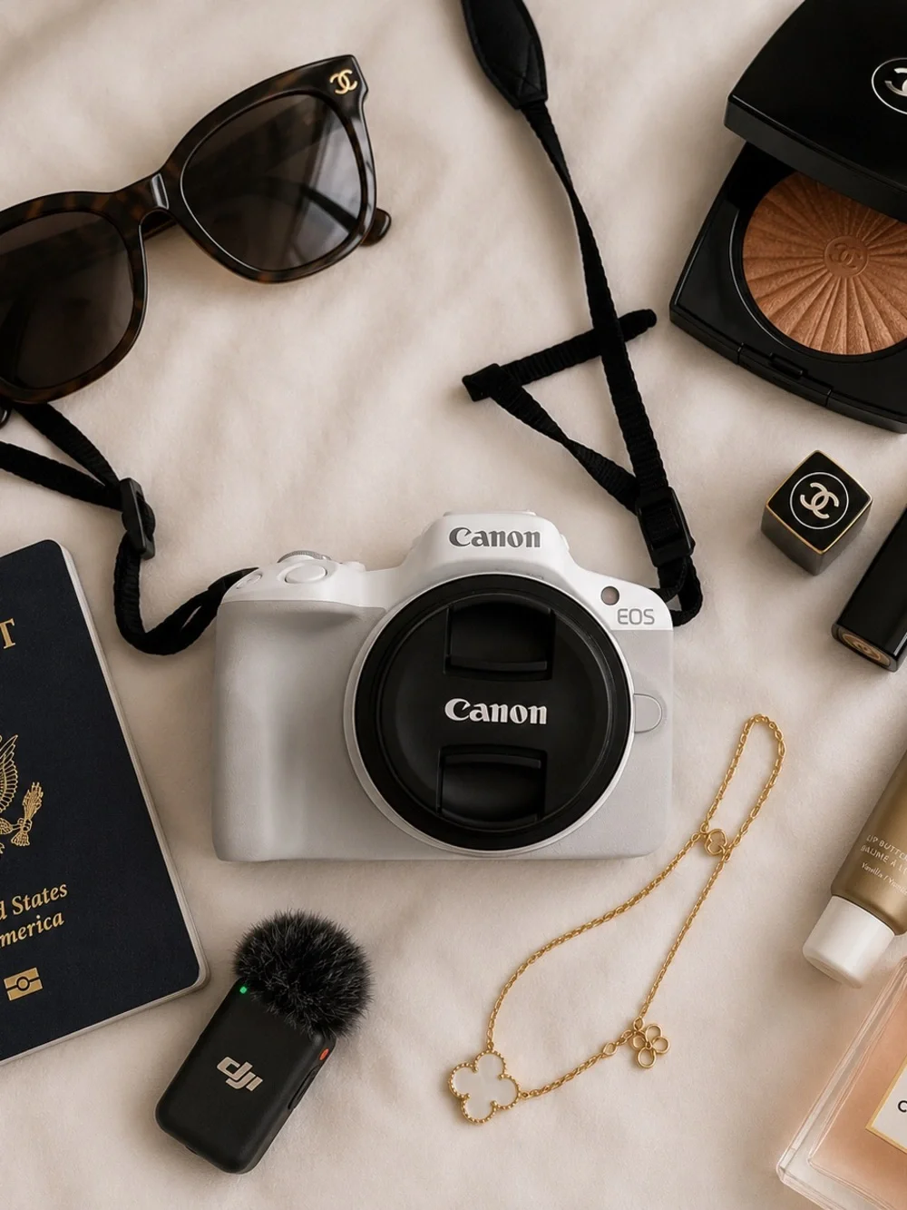 Canon EOS R50 White Mirrorless Camera + RF-S 18-45mm Lens | Like New